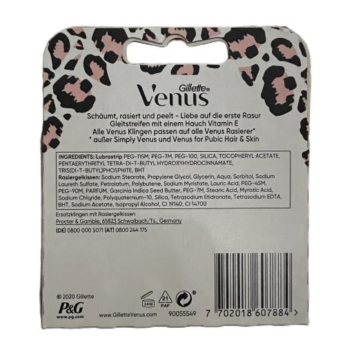 Gillette Venus 4 Stück Comfortglide Coconut Leopard Rasierklingen 4er Pack OVP Special Edition