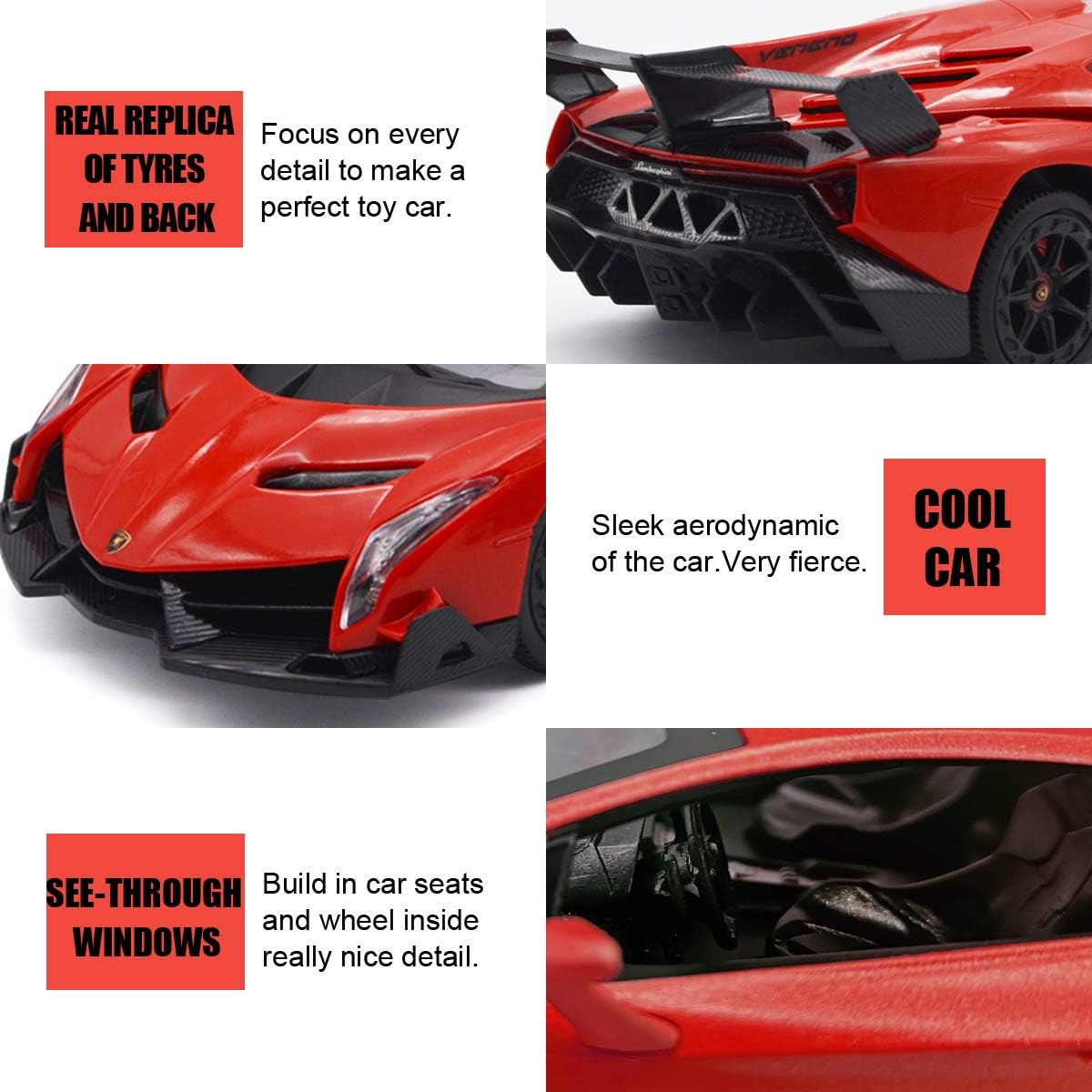 RC Lamborghini Veneno 1:24 Ferngesteuertes Rennwagen Spielzeug Modellfahrzeug