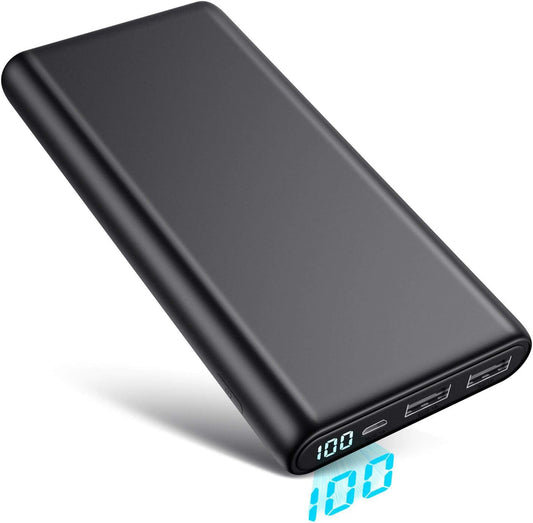 Power Bank HX160Y4 tragbares Ladegerät 25800 mAh LCD-Display Hohe Kapazität 2 USB-Ports, externer Akku Pack