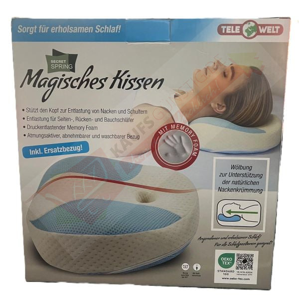 Secret Spring Magisches Kissen Ergonomisches Memory Foam Kissen 30 cm Nacken