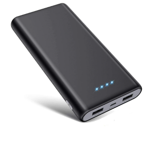 Power Bank HX160Y8 26800mAh 99,1Wh 2x USB 4x LED Indikator Ultrakompakt schwarz