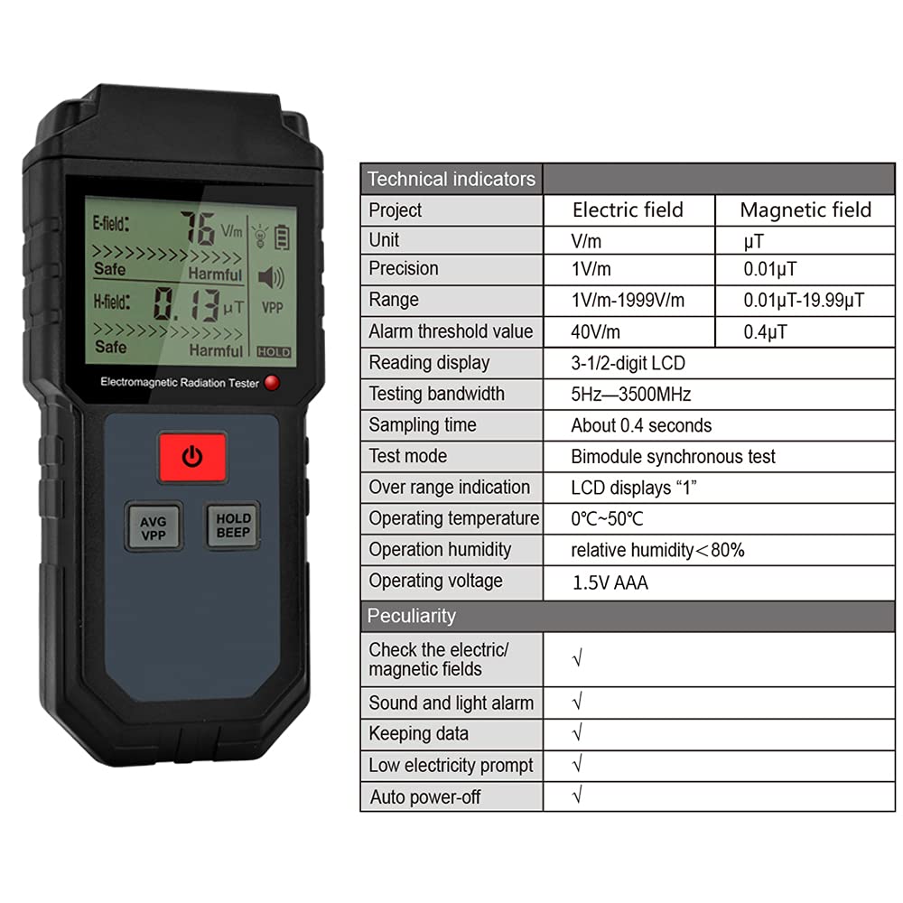 Elektromagnetischer Strahlungsdetektor ET825 Tragbarer EMF Detektor