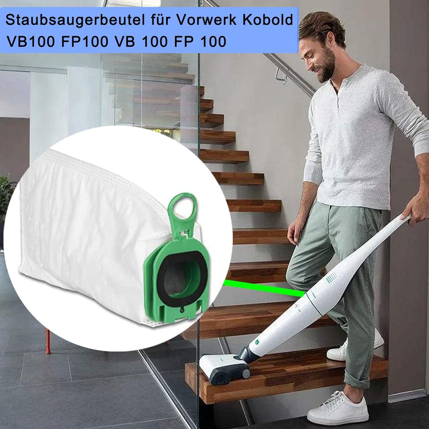 Staubsaugerbeutel für Staubsauger Vorwerk Kobold VB100 FP100