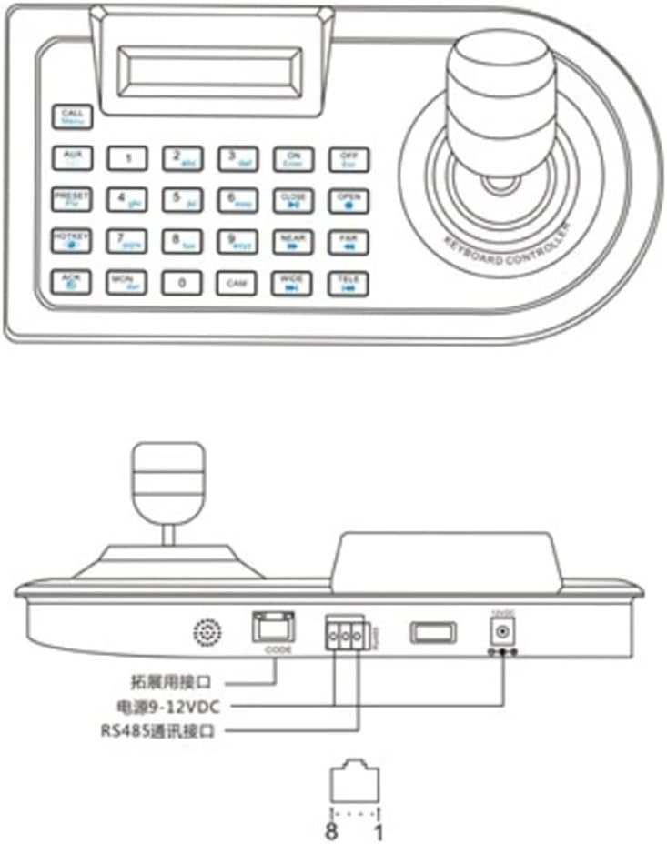 3D Kamera Tastatur Controller Joystick LCD 3 Axis PTZ CCTV AD3057