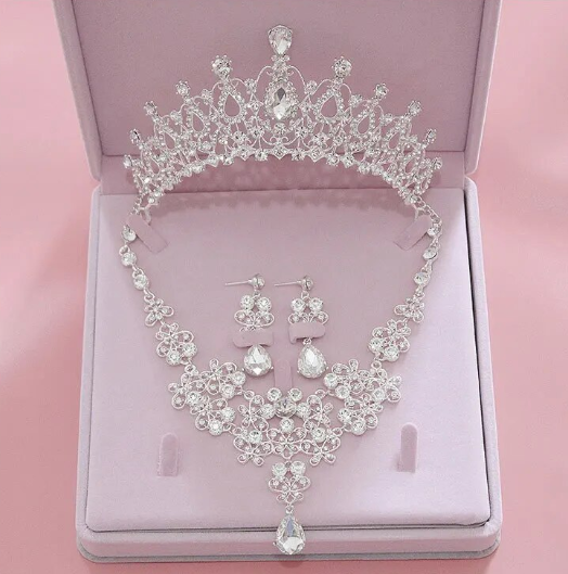 3er Set Kristall Hochzeit Brautschmuck Sets Frauen Braut Verlobung Hochzeit