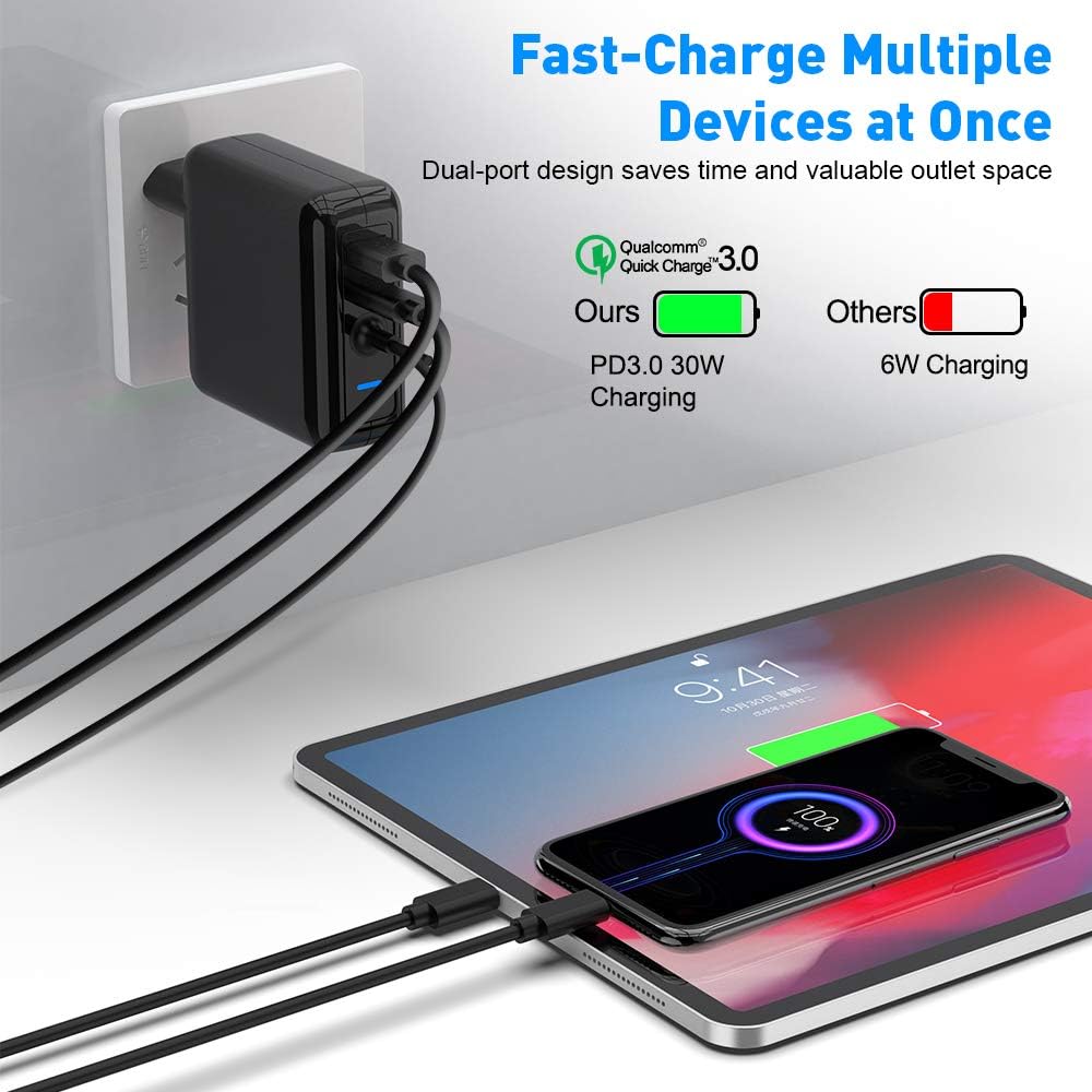 Multifunktion Netzteil 87W Surface Fast Charger USB C, QC3.0