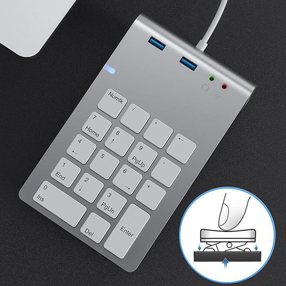 USB Keypad Ziffern-Tastatur Nummern-Block USB 3.0 Port  Audio Windows MacBook