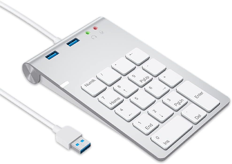 USB Keypad Ziffern-Tastatur Nummern-Block USB 3.0 Port  Audio Windows MacBook