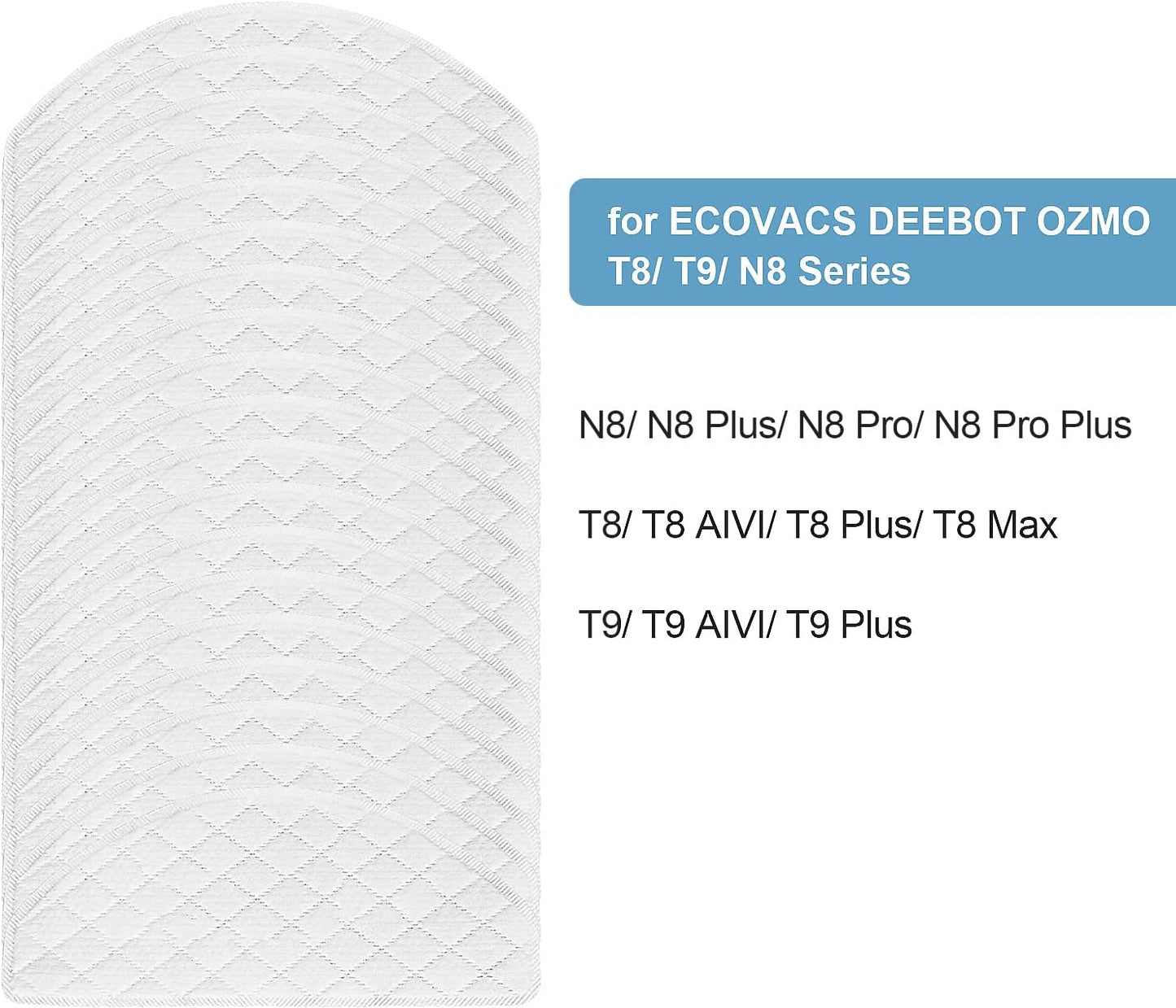 25x Wischtücher für Ecovacs Deebot Ozmo T8 Aivi T8 MAX T9 Max Staubsauger